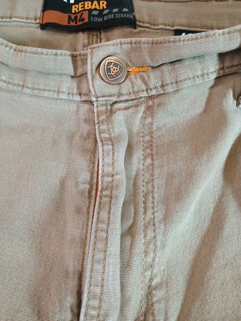 Ariat Mens Size 40 Khaki Carpenter Pants with Utility Pocket - Picture 9 of 10